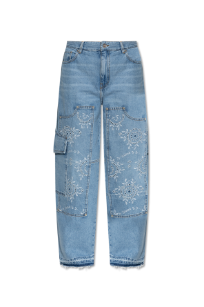 【関税&送料込】Golden Goose Dyed-Effect Pink Denim Jeans Focus denim (pink super skinny flared stacked jean) – VIP